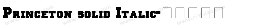 Princeton solid Italic字体转换